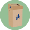 Poubelle pour espace commun