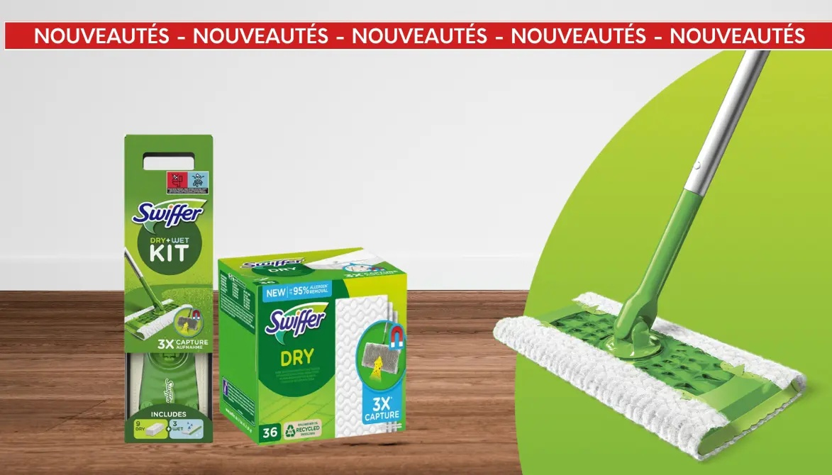 Swiffer est la solution idéale pour un nettoyage facile et rapide de vos espaces. 